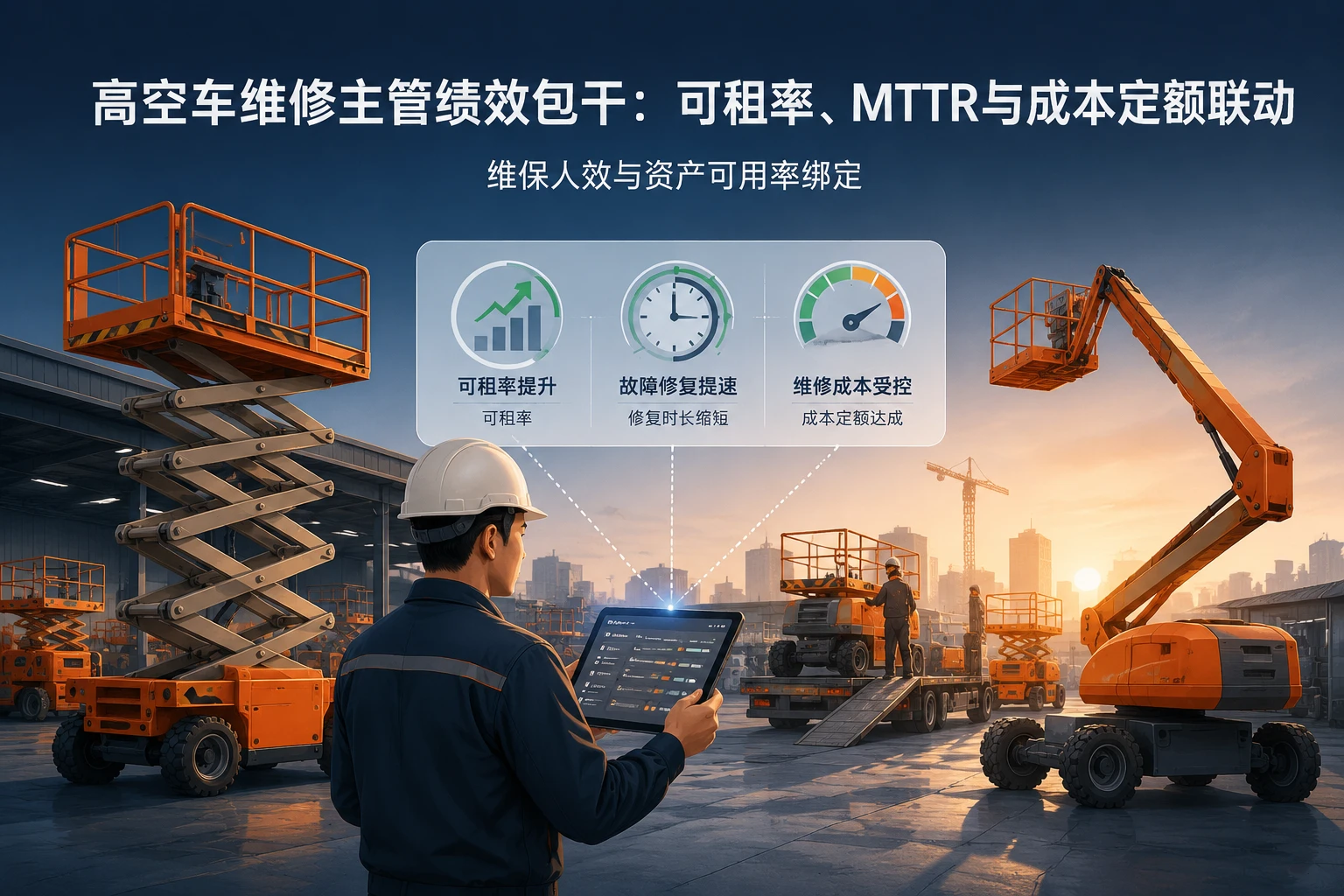 高空车维修主管绩效包干模板：可租率、MTTR与成本定额联动（2026年版）