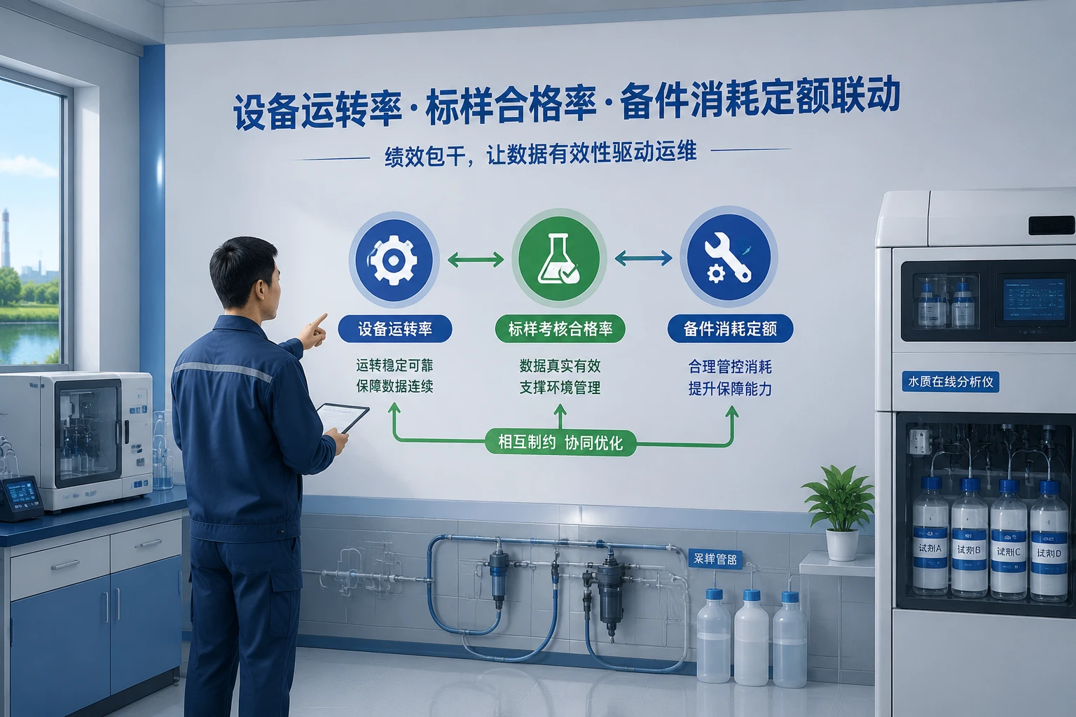 污染源水质在线运维班组绩效包干表：设备运转率、标样合格率与备件消耗定额联动（2026年版）