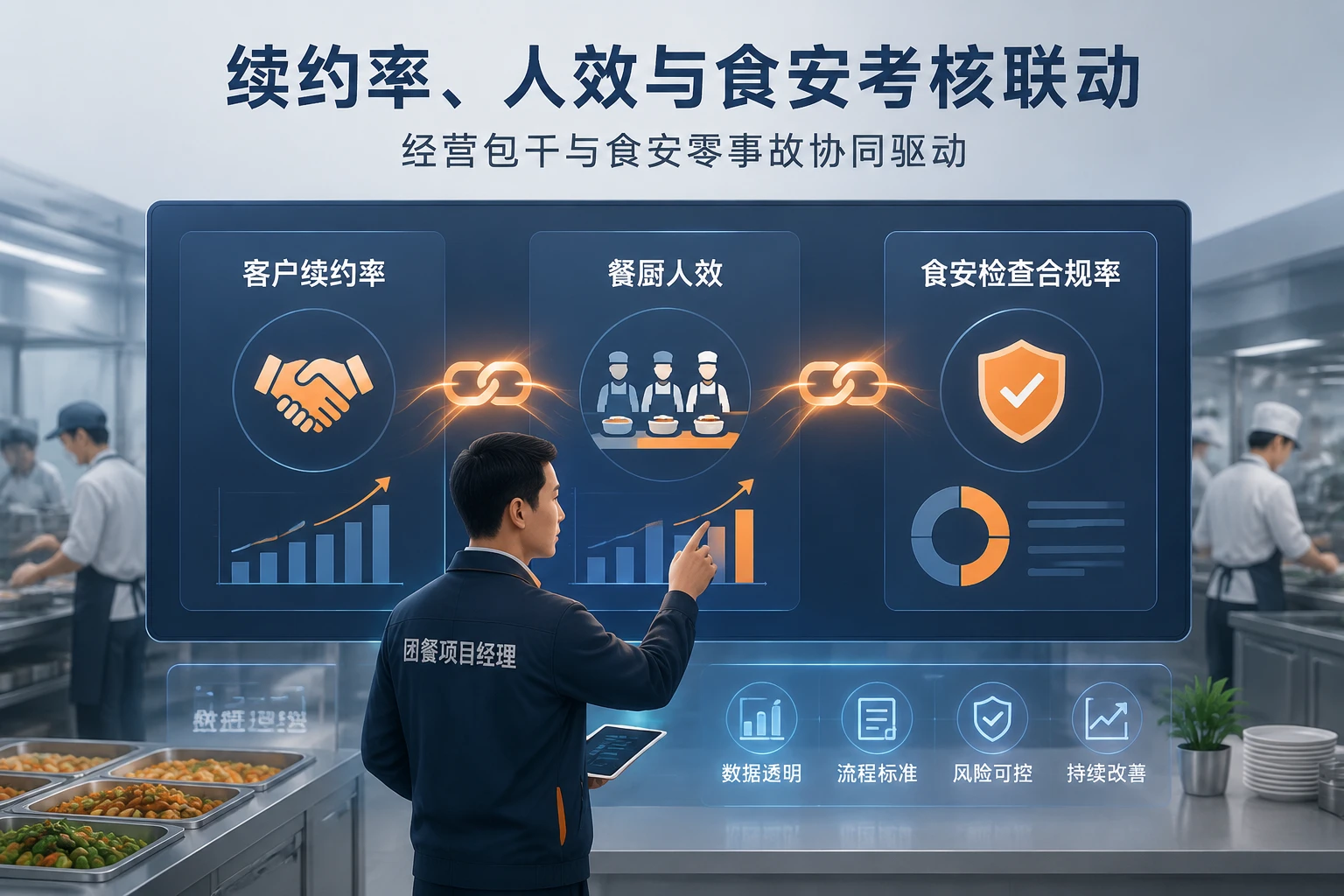 2026年团餐项目经理绩效包干：续约率、人效与食安考核联动