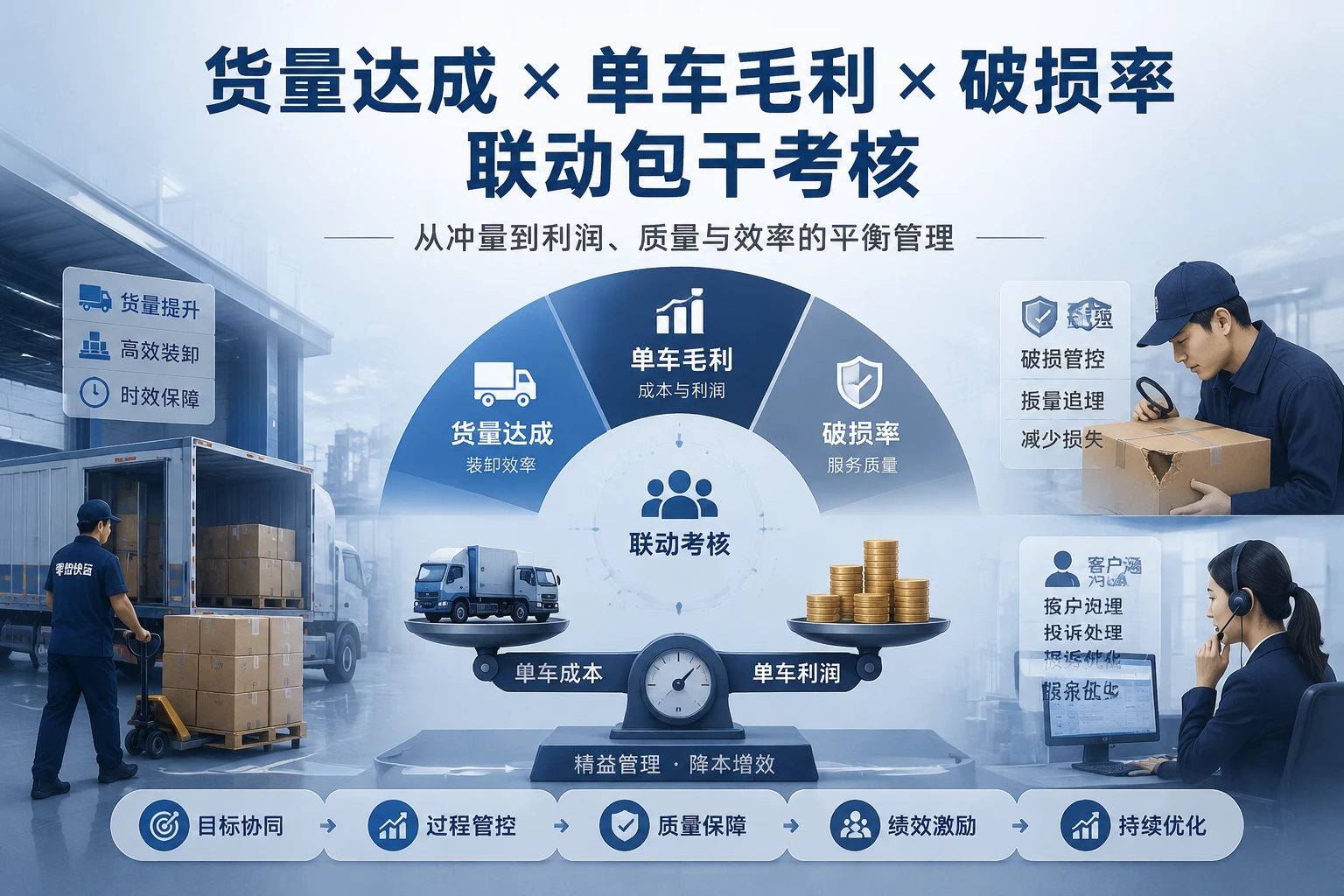零担快运网点经理包干模板：货量达成、单车毛利与破损率联动（2026年版）