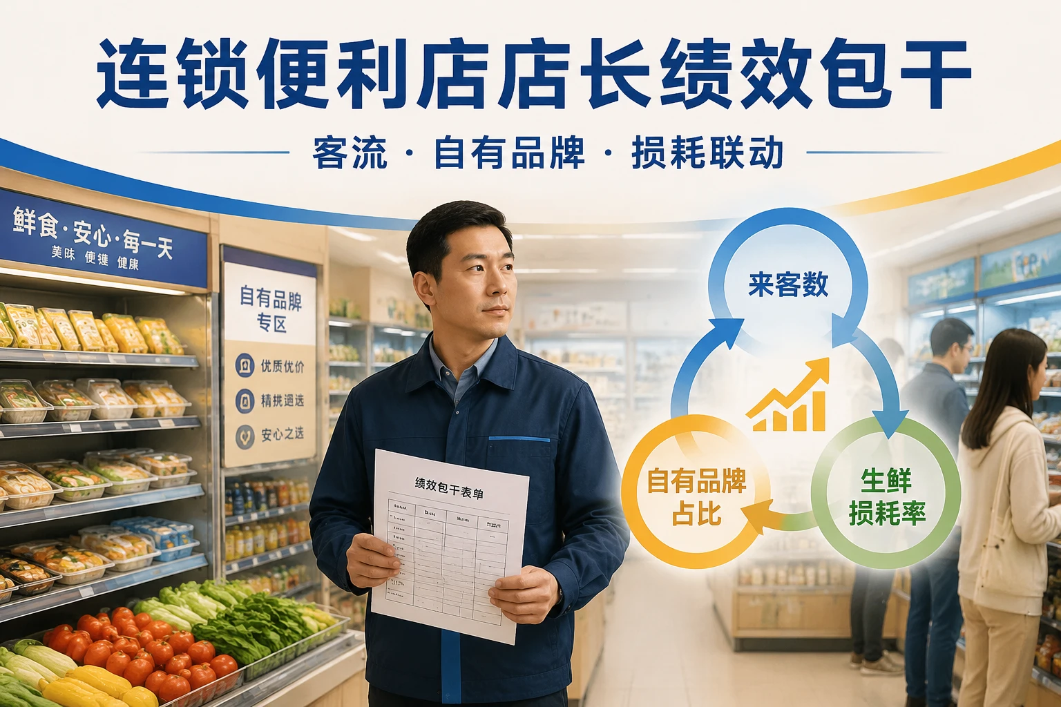 连锁便利店店长绩效包干:客数、自有品牌与生鲜损耗联动