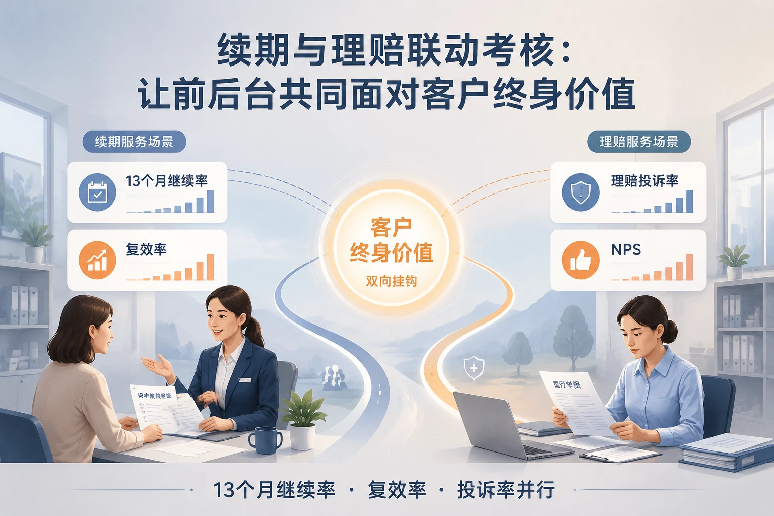 寿险续期与理赔联动考核:13个月继续率、复效率与投诉率并行(2026年版)