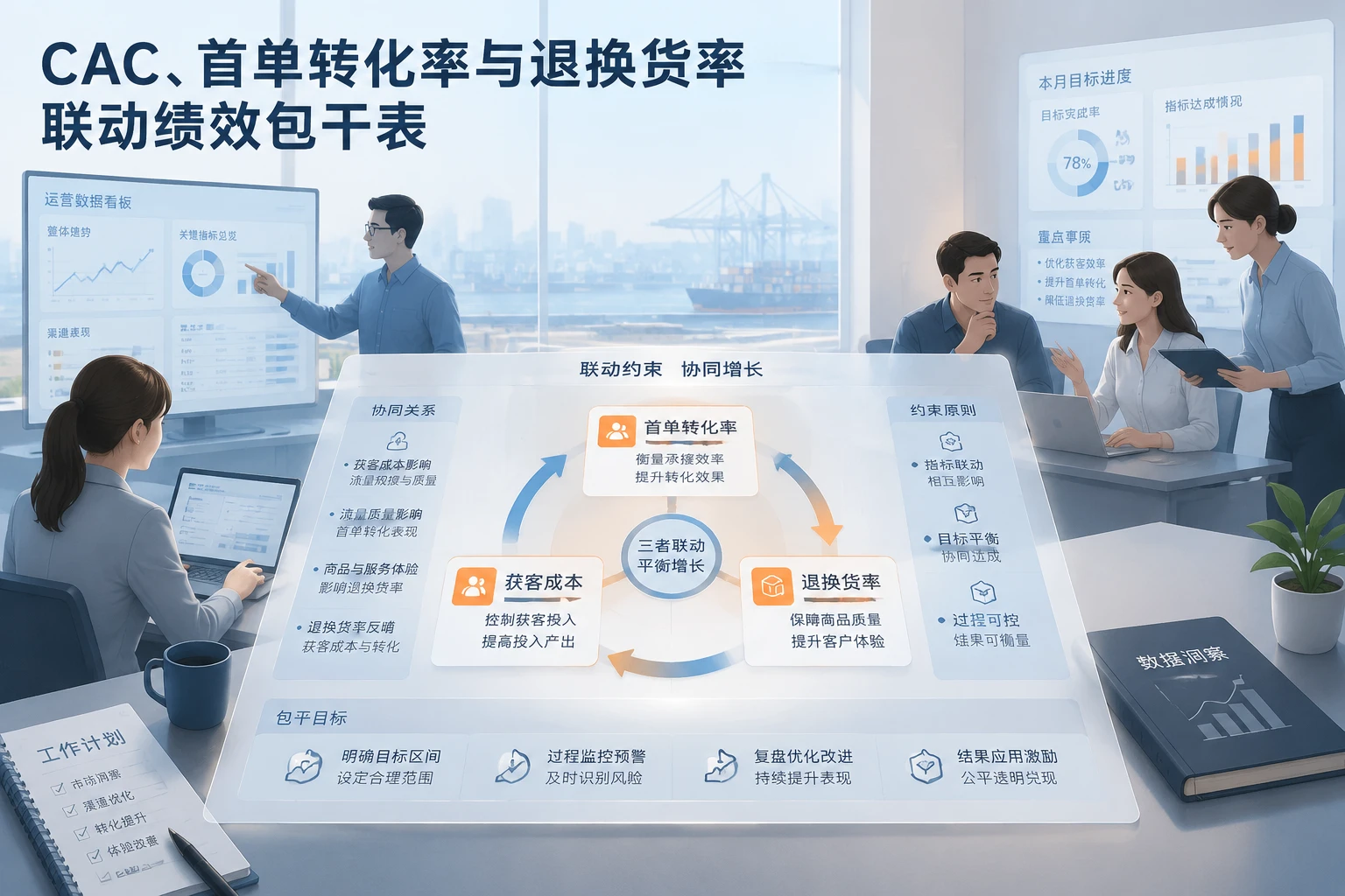 2026年DTC独立站绩效包干表:CAC、首单转化率与退换货率联动