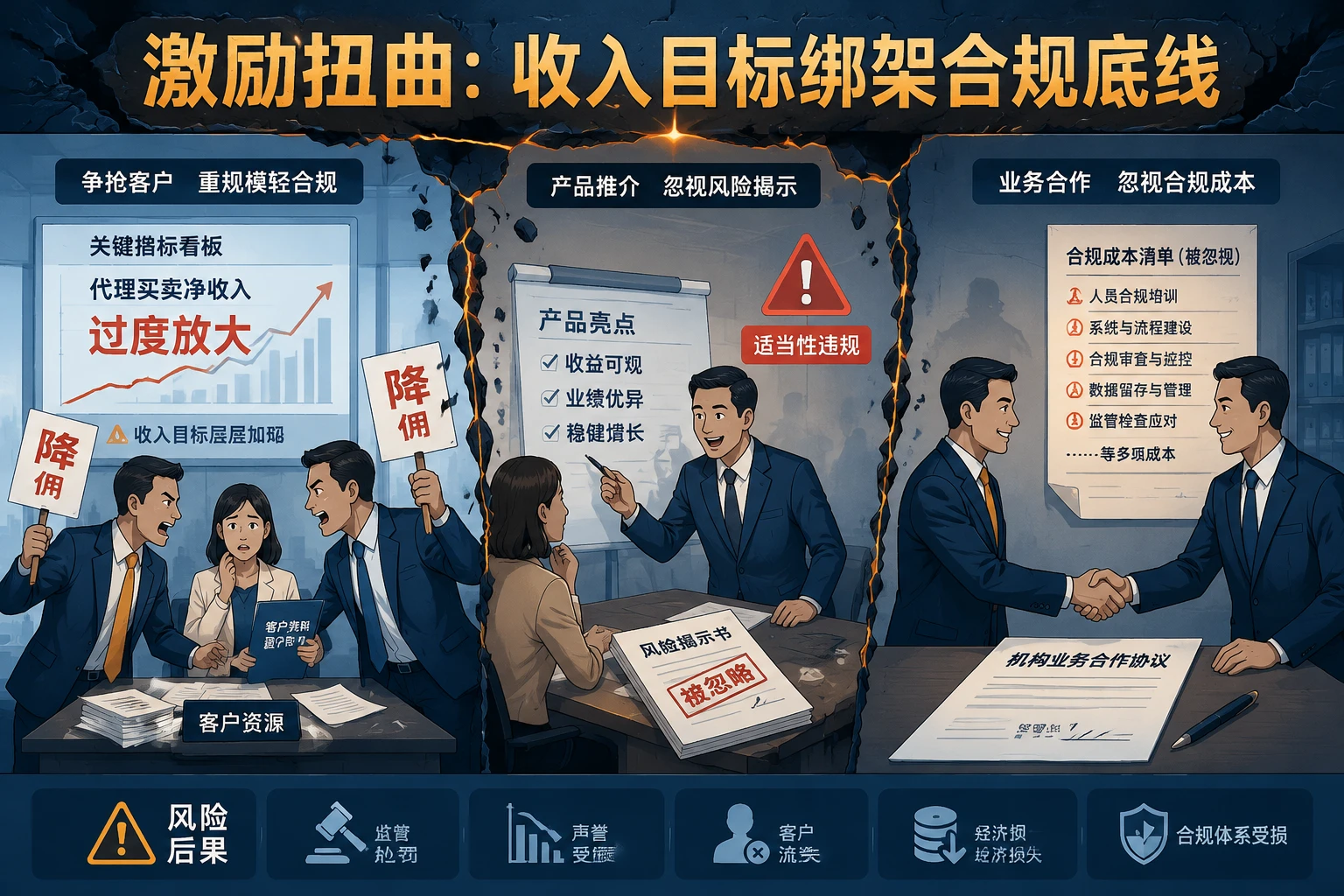 证券营业部经营责任制：代理买卖、代销与合规扣减联动