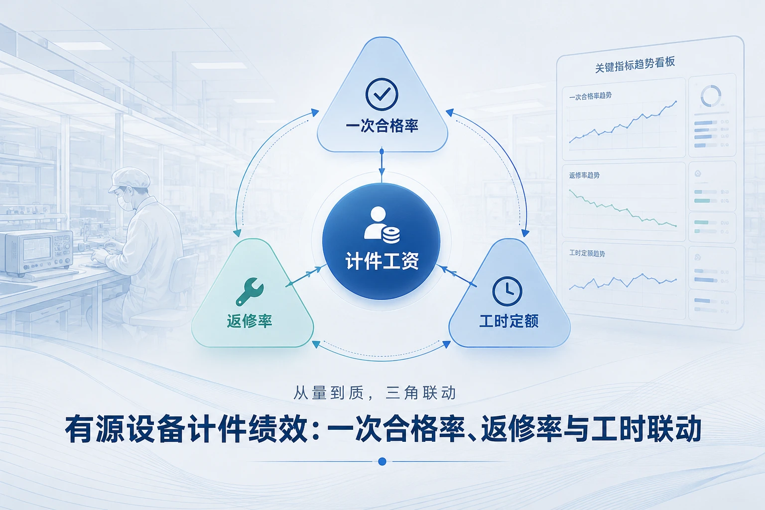 有源设备调试计件绩效：整机一次合格率、返修率与工时定额联动（2026年版）
