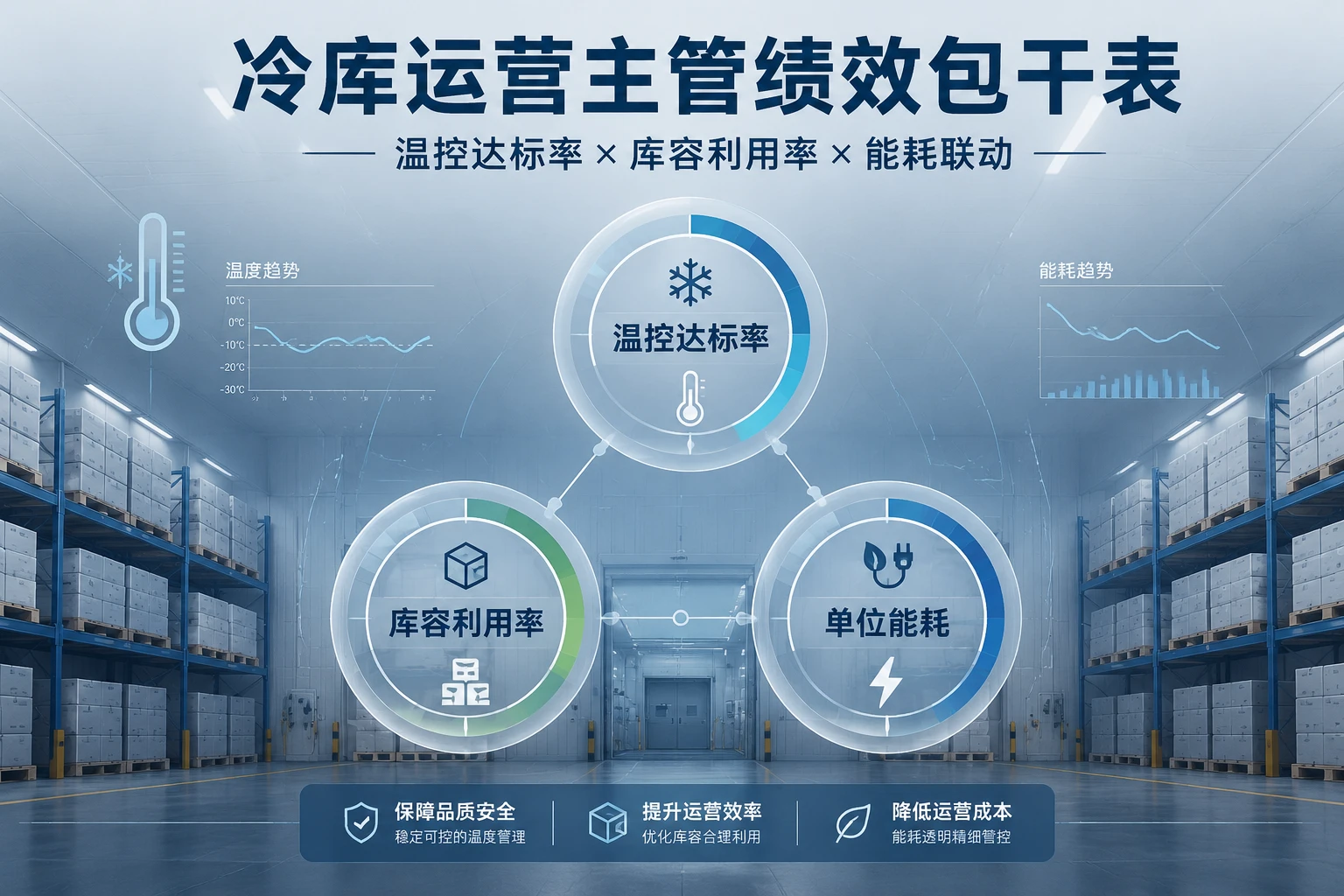 冷库运营主管绩效包干表:温控达标率、库容利用率与能耗联动