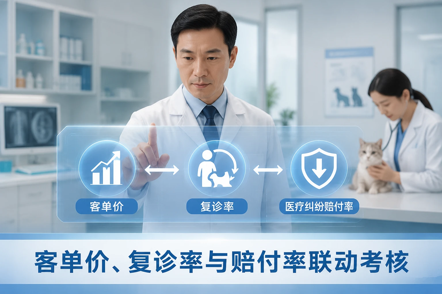 宠物医院分院长绩效：客单价、复诊率与赔付率联动