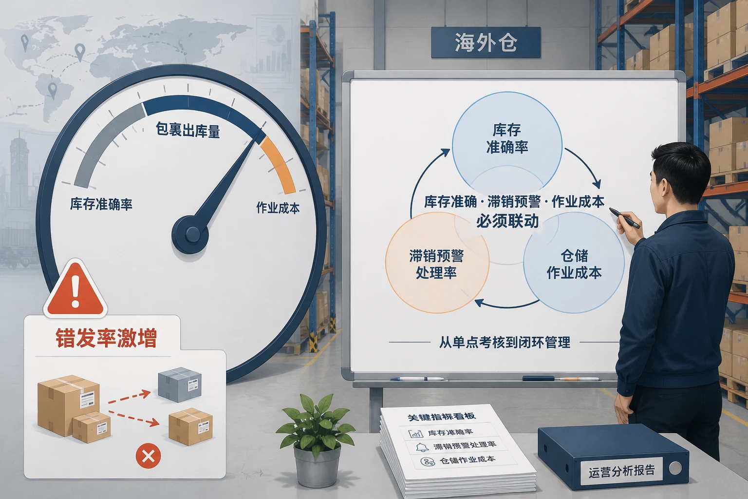 2026年海外仓库存主管绩效包干表：准确率、滞销处理与作业成本联动